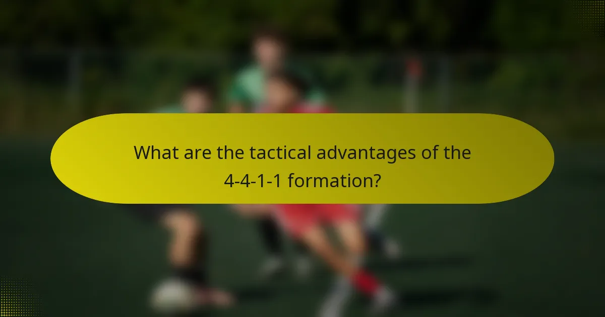 What are the tactical advantages of the 4-4-1-1 formation?